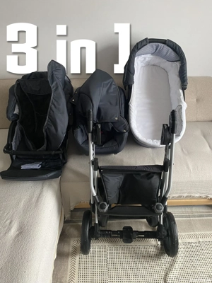 Carucior 3 in 1 Largo babylux, scoica, landou, sport + cadou umbrela