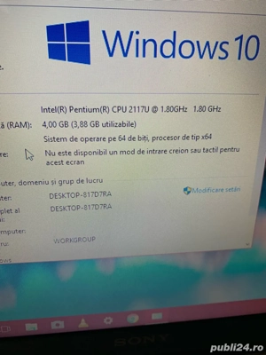 Laptop Sony Vaio Slim,Display mare 15,6 inch led,Windows 10 Pro,4gb ram ddr3,500gb memorie,funcționa - imagine 5