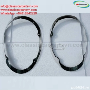 Ferrari 250 GT SWB California Spyder front lamps ring by stainless steel new  - imagine 3