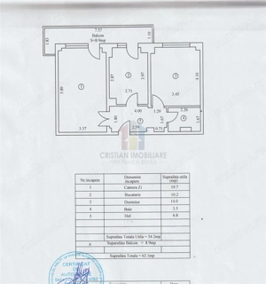 Ultracentral 2 cam Calarasilor  Confort 1 decomandat - 63 mp, etaj intermediar