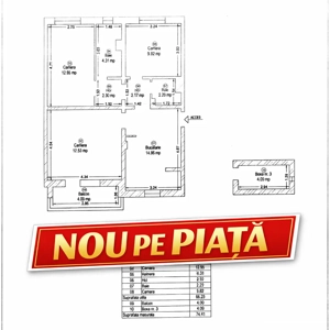 Apartament 3 camere, decomandat, 2 băi   Zona Lugojului   Modern