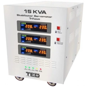 Stabilizator tensiune 15KVA   12000W cu servomotor trifazat