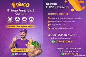 Curier Bringo Iași   Program flexibil | Câștiguri până la 9.000 lei