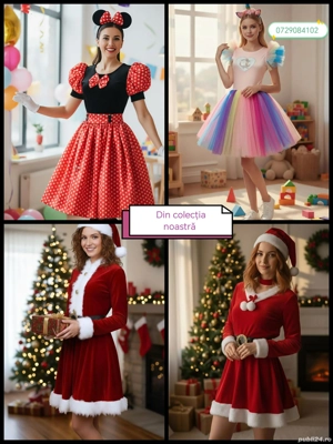 Costum Alba Ca Zăpada femei S, M, Lrochie carnaval deluxe fabricat în România  - imagine 4
