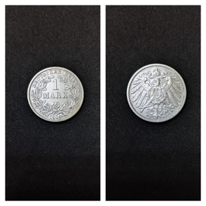 Moneda argint 1 Mark, GERMANIA, 1909