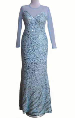 Elsa frozen costum carnaval femei deluxe S-M-L fabricat în România 