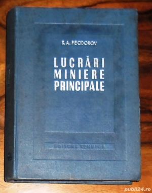 S. A. Feodorov: Lucrări miniere principale. Ștampilată  SOVROM CĂRBUNE 