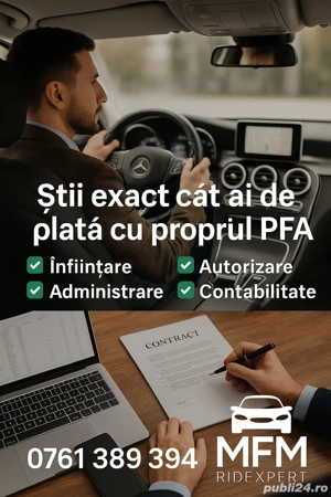 Contabilitate si Administrare PFA Uber Bolt Ridesharing Timisoara