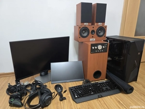 PC Gaming Ryzen 7 2700X + RX 6600 + 16GB RAM + Monitoare