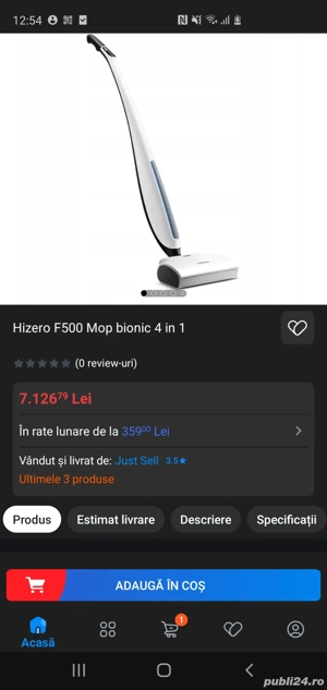 Vand aspirator 3500 lei