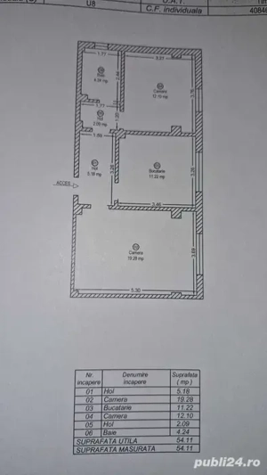 Apartament 2 camere + curte,  55 mp et 1 centrala proprie zona  Liviu Rebreanu , Brancoveanu - imagine 2