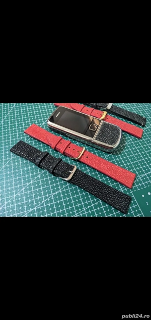 Curele ceas hand made din piele naturală autentică de pisică de mare  - imagine 2