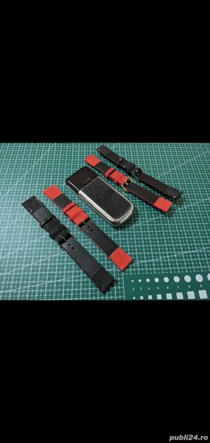 Curele ceas hand made din piele naturală autentică de pisică de mare  - imagine 5