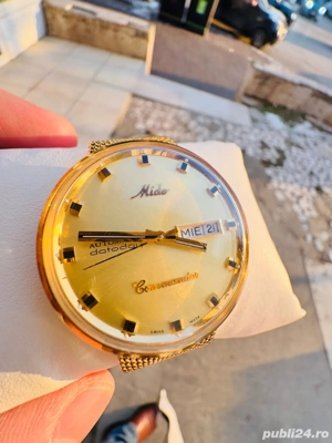 Ceas automatic barbati Mido Commander 1959 Gold 37mm
