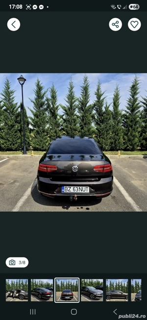 Passat B8 Highline , full led , piele crem , km reali ( 10.500   - preț fix ) - imagine 3