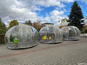 Garden Dome Igloo Astreea L (Aluminiu) + Podest Lemn + Masă Granit & Scaune   Cluj