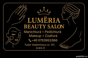 Manechiură Pedichiură Macheaj Coafură Cosmetică Makeup Tratament Faciar etc