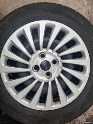 Vand set 4 roti fiat 500 originale cu capace - imagine 2