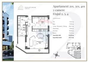 Apartament 2 camere ultracentral cu vedere spre Tâmpa I Elegant House - imagine 8