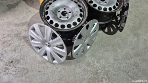  Jante R16 cu capace, originale VW - imagine 2