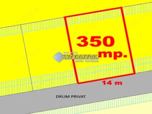  Teren Intravilan 350 mp PUZ, Canalizare si Apa drum privat