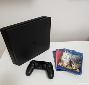    PlayStation 4 Slim 500GB   Pachet complet, gata de joacă!   