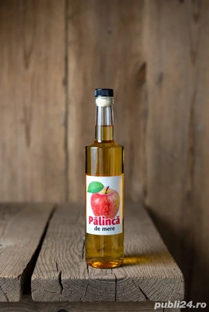 Pălincă de mere 52grade 100% Naturală  fără zahăr 
