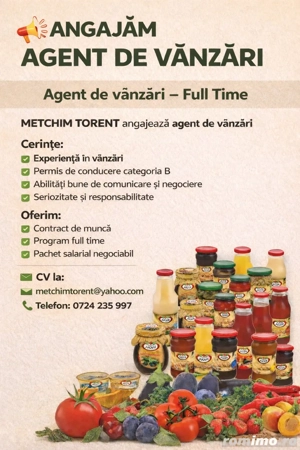 Angajam agent de vanzari 