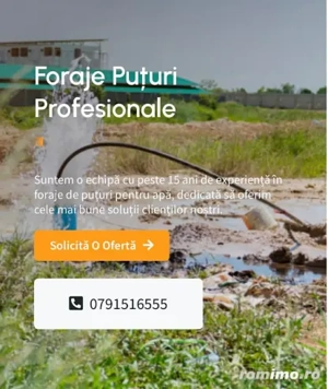 Foraje Puțuri Profesionale   15 Ani de Experiență