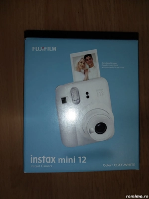Aparat foto instant Fujifilm Instax Mini 12 Clay White