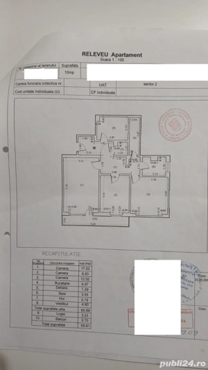 Apartament 3 camere Lacul Tei