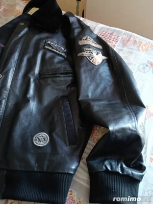 geacă piele aviatrix,.bomber original xxl - imagine 3