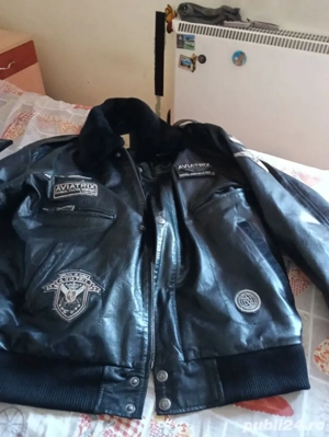 geacă piele aviatrix,.bomber original xxl - imagine 4