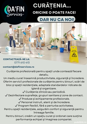 Prestăm servicii de curățenie
