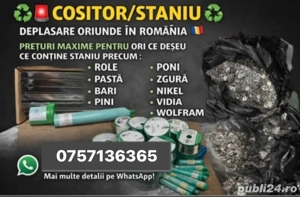 Cositor staniu   Volfram       Pasta        Zgura       Nikel       Praf        Vidia        Pini   