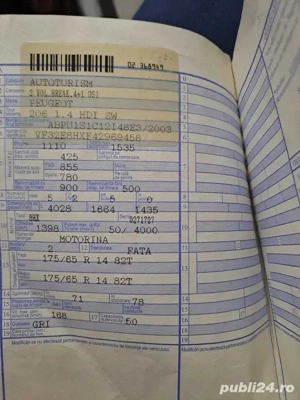  Dezmembrez Peugeot 206 SW – piese originale, preț bun - imagine 4
