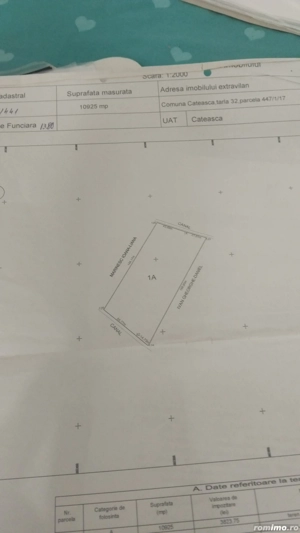 Vând teren extravilan in Căteasca Arges lângă A1 - imagine 3