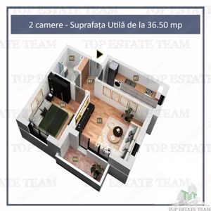 Promotie de PASTE! Apartament 2 camere cu finisaje premium si mobila de bucatarie inclusa, in Milita - imagine 2
