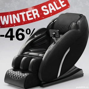 Scaun masaj inteligent cu role spate si talpi 3D, perne de aer, vibratii 46% REDUCERE!