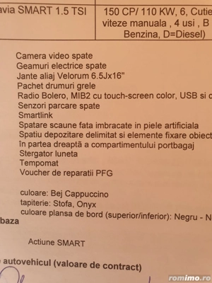 Skoda Octavia Smart 1.5 tsi 150cp 2019 - imagine 2