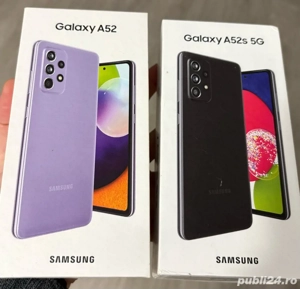2 x Samsung Galaxy A52s 5G (negru) si A52 (violet)