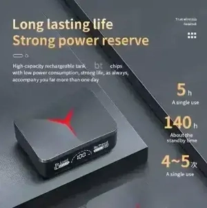 Casti M90 PRO, V5.3 BT Wireless, Touch, Display Digital, Functie powerbank 1200mAh,Negru - imagine 4