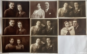 8 fotografii vechi de familie, de studio, tip carte poștală, ateliere maramureșene