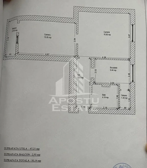 Apartament 2 camere semidecomandat, etajul 2, zona Dambovita - imagine 11