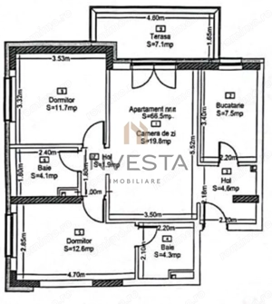 Apartament 3 camere, 66.5 mp utili in Park Lake! - imagine 2