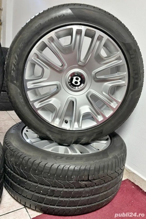 Set Jante 19 originale BENTLEY Continental GT, anvelope vara Pirelli - imagine 2