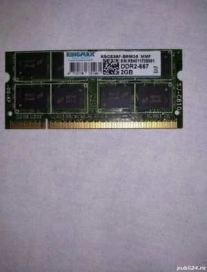 Memorie RAM Kingmax 2 GB, DDR2, 667 MHz pentru LAPTOP