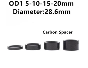Set 4 distantiere carbon 5 10 15 20 bicicleta pipa ghidon distantieri - imagine 8