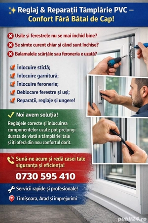 Reglaj si Reparatii Tamplarie PVC
