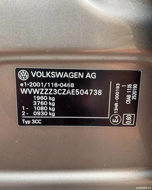 VW PASSAT CC , 2,0 TDI . Euro 5 . Rate fixe . Garantie 12 luni . Buy-back . Test-drive  - imagine 16